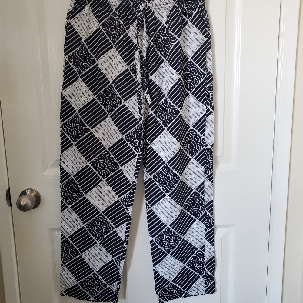 Navy Blue and White Pajamas Medium - Picture 3 of 17